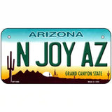 N Joy Arizona Novelty Metal License Plate 6" x 3" (BP)