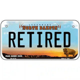 Retired North Dakota Metal Novelty License Plate 6" x 3" (BP)