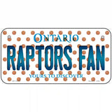 Raptors Fan Ontanio Novelty Metal License Plate 6" x 3" (BP)