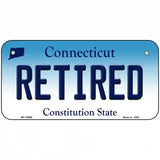 Retired Connecticut Metal Novelty License Plate 6" x 3" (BP)