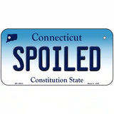 Spoiled Connecticut Metal Novelty License Plate 6" x 3" (BP)