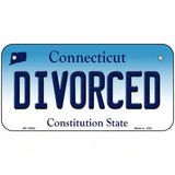 Divorced Connecticut Metal Novelty License Plate 6" x 3" (BP)
