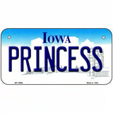 Princess Iowa Metal Novelty License Plate 6" x 3" (BP)