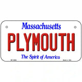 Plymouth Massachusetts Metal Novelty License Plate 6" x 3" (BP)
