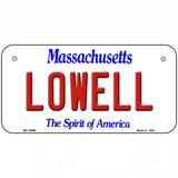Lowell Massachusetts Metal Novelty License Plate 6" x 3" (BP)
