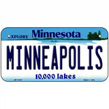 Minneapolis Minnesota State Novelty License Plate 6" x 3" (BP)