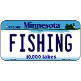 Fishing Minnesota State Novelty License Plate 6" x 3" (BP)
