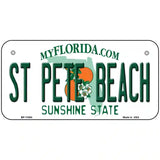 St Pete Beach Florida Metal Novelty License Plate 6" x 3" Bicycle (BP)