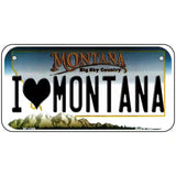 I Love Montana State Novelty License Plate 6" x 3" (BP)