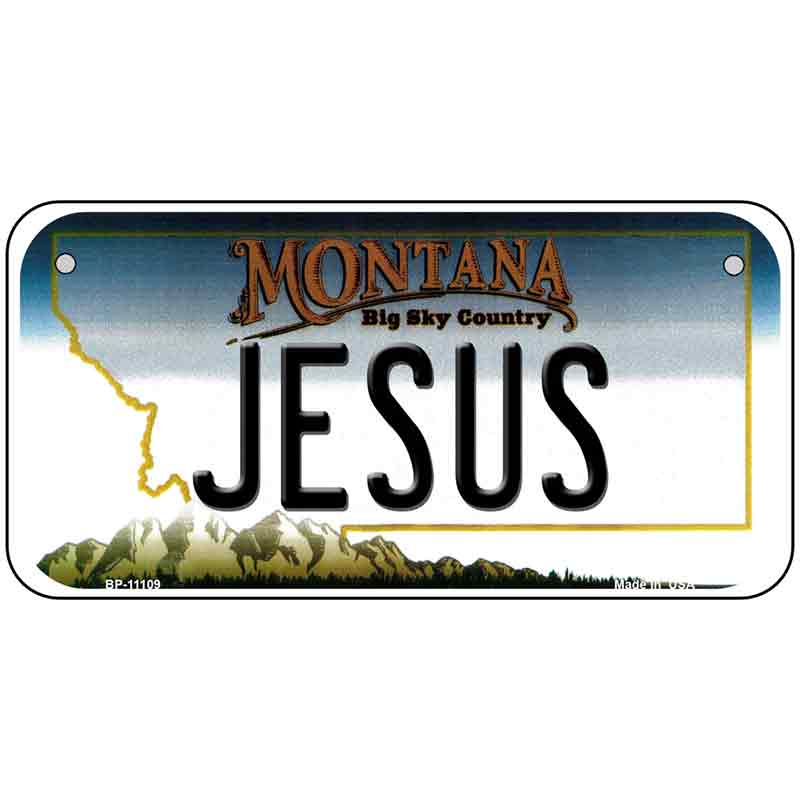 Jesus Montana State Novelty License Plate