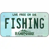 Fishing New Hampshire State License Plate 6" x 3" (BP)