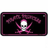 Pirate Princess Novelty Metal License Plate 6" x 3" (BP)
