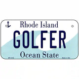 Golfer Rhode Island State License Plate Novelty License Plate 6" x 3" (BP)