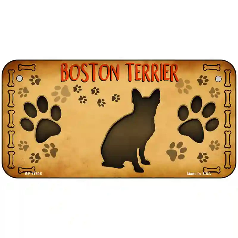 Boston Terrier Novelty License Plate 6" x 3" Bicycle (BP)