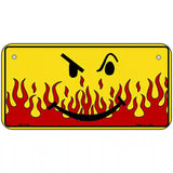 Smiley Flame Novelty Metal License Plate 6" x 3" (BP)