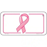 Breast Cancer Ribbon Novelty Metal License Plate 6" x 3" (BP)