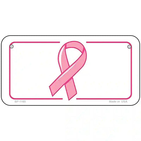 Breast Cancer Ribbon Novelty Metal License Plate 6" x 3" (BP)