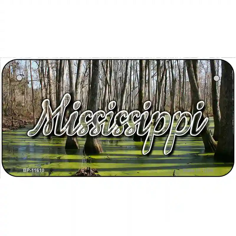 Mississippi Swamp Novelty Metal State License Plate 6" x 3" (BP)