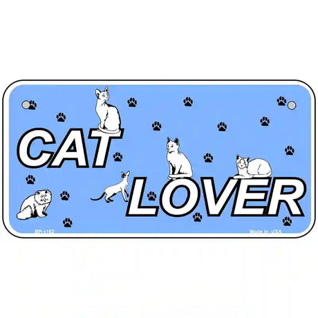 Cat Lover Novelty Metal License Plate 6" x 3" (BP)