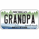 Grandpa Michigan Novelty License Plate 6" x 3" (BP)