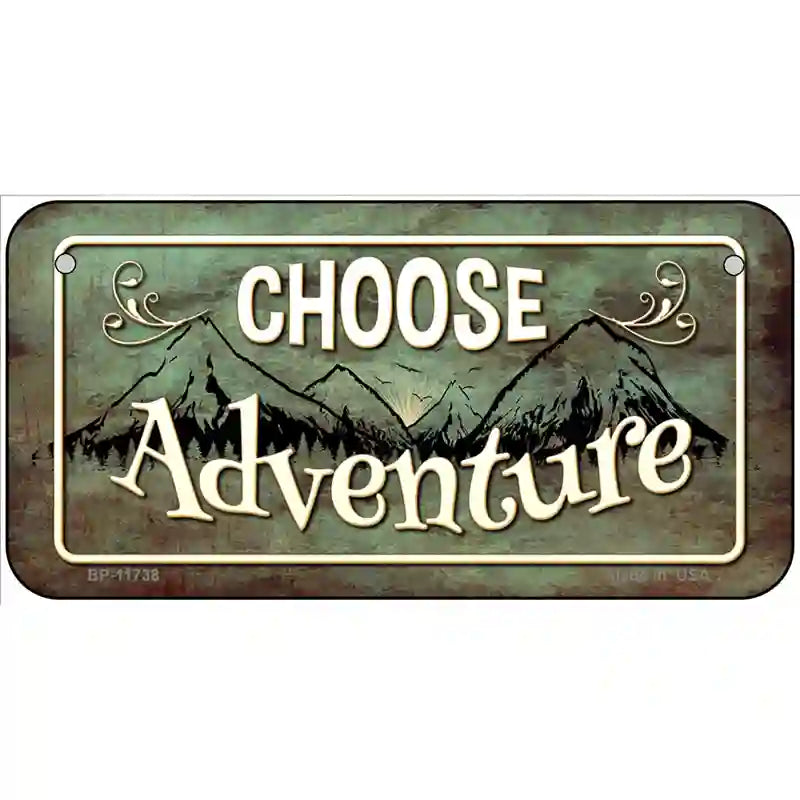 Choose Adventure Novelty License Plate 6" x 3" Bicycle (BP)