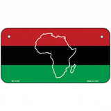 Africa Outline With Flag Novelty License Plate 6" x 3" (BP)