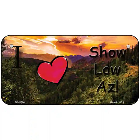 Show Low Valley Arizona Novelty License Plate 6" x 3" Bicycle (BP)