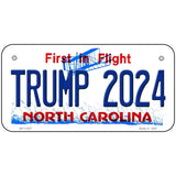 Trump 2024 North Carolina Novelty License Plate 6" x 3" Bicycle (BP)