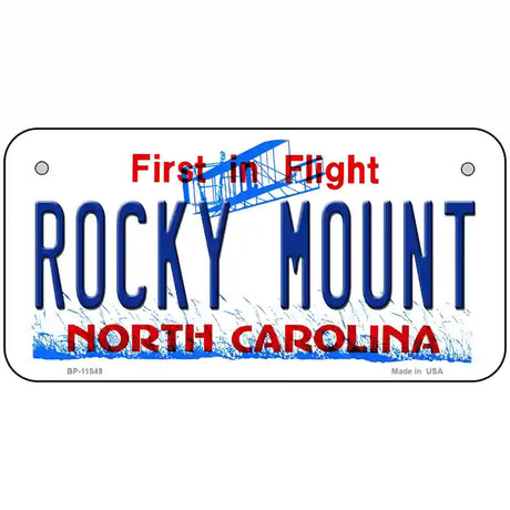 Rocky Mount North Carolina Novelty License Plate 6" x 3" (BP)