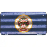 Minnesota Corrugated Flag Novelty License Plate 6" x 3" (BP)