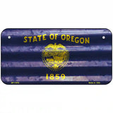Oregon Corrugated Flag Novelty License Plate 6" x 3" (BP)