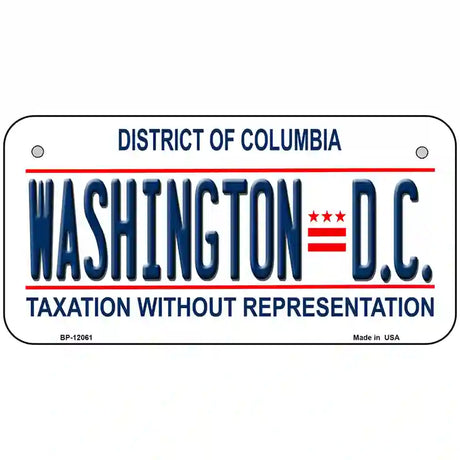 District Of Columbia Novelty Metal License Plate 6" x 3" Bicycle (BP)