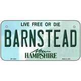 Barnstead New Hampshire State Novelty Metal License Plate 6" x 3" (BP)