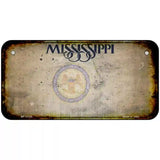 Mississippi Great Seal Rusty Blank Novelty Metal License Plate 6" x 3" (BP)