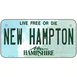 New Hampton New Hampshire Novelty Metal License Plate 6" x 3" (BP)