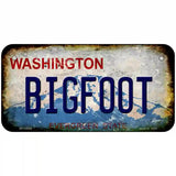 Bigfoot Washington Rusty Novelty Metal License Plate 6" x 3" (BP)
