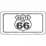 Route 66 Distressed Novelty Metal License Plate 6" x 3" (BP)