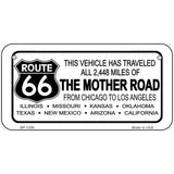 Route 66 Mother Road Novelty Metal License Plate 6" x 3" (BP)