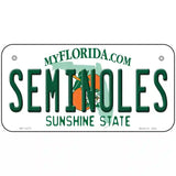 Seminoles Novelty Metal License Plate 6" x 3" (BP)