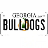 Bulldogs Georgia Peach Novelty Metal License Plate 6" x 3" (BP)