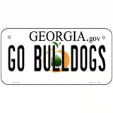 Go Bulldogs Georgia Novelty Metal License Plate 6" x 3" (BP)
