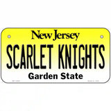 Scarlet Knights Novelty Metal License Plate 6" x 3" (BP)