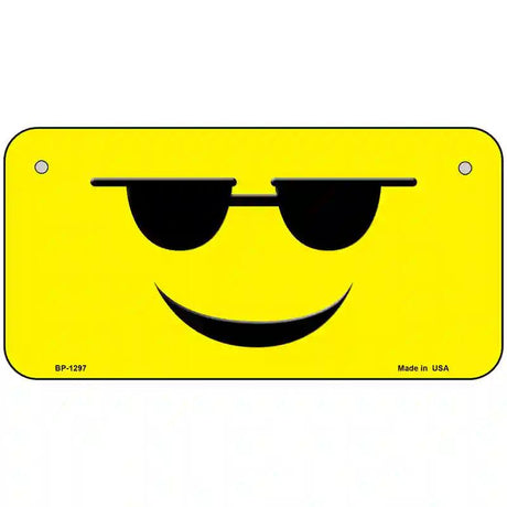 Sunglasses Cool Smiley Novelty Metal License Plate 6" x 3" (BP)