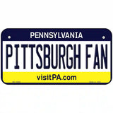 Pittsburgh Fan Novelty Metal License Plate 6" x 3" (BP)