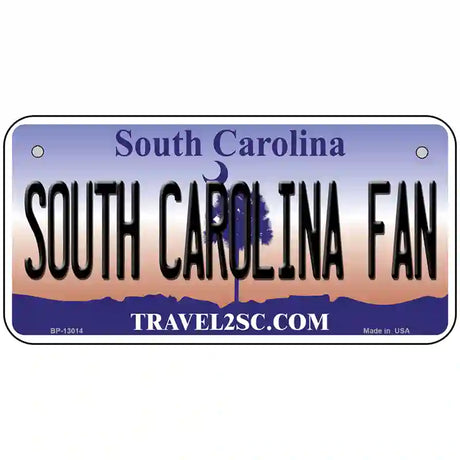South Carolina Fan Novelty Metal License Plate 6" x 3" (BP)