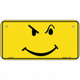 Defiant Smiley Novelty Metal License Plate 6" x 3" (BP)