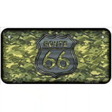 Route 66 Camouflage Novelty Metal License Plate 6" x 3" (BP)