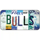 Bulls Strip Art Novelty Metal License Plate Tag 6" x 3" (BP)