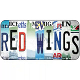 Red Wings Strip Art Novelty Metal License Plate Tag 6" x 3" (BP)