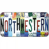 Northwestern Strip Art Novelty Metal License Plate Tag 6" x 3" Bicycle (BP)